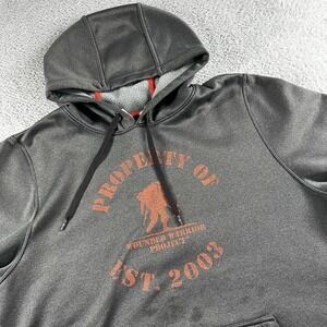 Under Armour Wounded Warrior Project Hoodie Mens‎ Large Gray Orange WWP Military